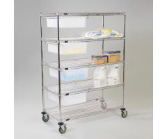 Bin Cart, Semi-Clear, 48"