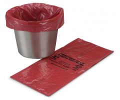 Kick Bucket Liner Medegen Medical Products 7 gal. Red Polyethylene 12 X 24 Inch