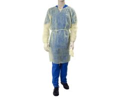 Isolation Gown Fluid Resistant, Universal, Yellow