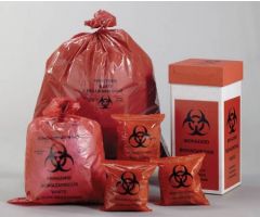 Biohazard Waste Bag Medegen Medical Products 33 gal. Red Polyethylene 33 X 39 Inch