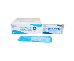 Double Sided Slipper Socks, 3 XL, Light Blue,, 48/cs