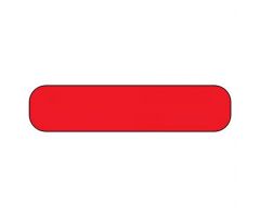 Blank Rectangle Labels, 1⅝ x ⅜, High Visibility Red