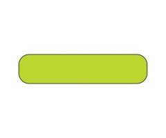 Blank Rectangle Labels, 1⅝ x ⅜, High Visibility Green