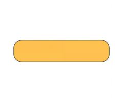 Blank Rectangle Labels, 1⅝ x ⅜, High Visibility Orange