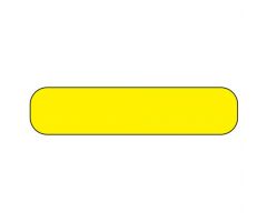 Blank Rectangle Labels, 1⅝ x ⅜, High Visibility Yellow