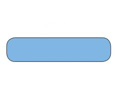 Blank Rectangle Labels, 1?" x ?", Blue