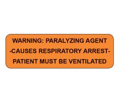 Warning Paralyzing Agent Labels