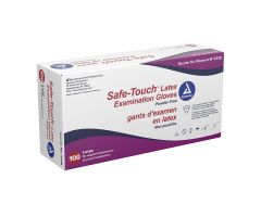Safe-Touch Latex Exam Gloves, Large, Powder-Free, 10/100/cs