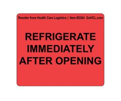 Refrigerate Immediately After Opening Label