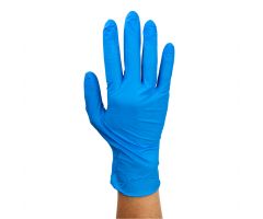 Safe-Touch Blue Nitrile Exam Gloves - Non-Latex, Medium, Blue, Powder-Free, 10/100/cs