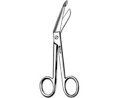 Bandage Scissors Sklar Lister 4-1/2 Inch Length OR Grade Stainless Steel Finger Ring Handle Angled Blunt Tip / Blunt Tip