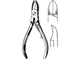 Nail Nipper Concave Jaw 4-1/2 Inch Length Stainless Steel