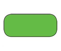 Blank Rectangle Labels, ?" x ?", High Visibility Green