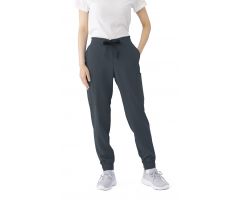 First AVE Women's 7-Pocket Jogger-Style Scrub Pant, Charcoal, Size S Tall