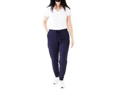 First AVE Women's 7-Pocket Jogger-Style Scrub Pant, Navy, Size S Petite