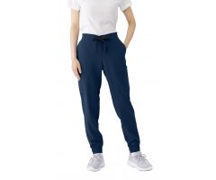 First AVE Women's 7-Pocket Jogger-Style Scrub Pant, Navy, Size 2XL Tall