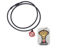 AllerMates Wheat Gluten Alrgy Dog Tag w/Necklace Cord
