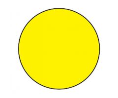 Blank Circle Labels, ", Yellow