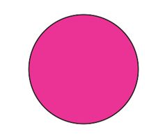 Blank Circle Labels, ", High Visibility Pink