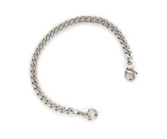 Fancy Men's ID Bracelet Curb Chain