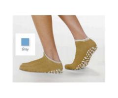 Terry Treads Patient Slippers Terrycloth Gray X-Large Reusable 48Pr/Ca