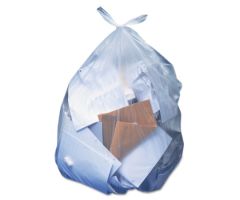 Trash Bag Heritage 56 gal. Clear LLDPE 1.10 Mil. 43 X 47 Inch Performance Bottom Seal Flat Pack