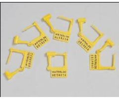 Tamper Evident Locking Tag Snap-Lock Yellow Plastic
