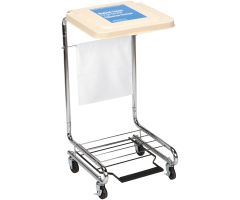Hamper Stand  Soiled Linen Rectangular Opening 30 to 33 gal. Capacity Foot Pedal Self-Closing Lid