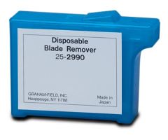 Blade Remover Capacity 150 to 300 Blades, 58 H X 79.3 W X 25 D mm, Weighs 21.7 grams, Polypropylene, Blade Insertion Slot 17 X 5.2 mm