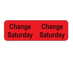 Tube Change Labels/Saturday