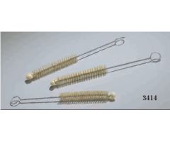 Grafco Test Tube Brush 6 Inch L, 1/2 X 3 Inch, White Bristles, Small Bore, Galvanized Wire Handle