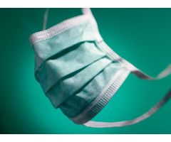 Surgical Mask Cardinal Health  Pleated Tie Closure One Size Fits Most Blue NonSterile ASTM Level 1 Adult