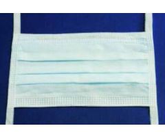 Surgical Mask Cardinal Health  Anti-fog Foam Pleated Tie Closure One Size Fits Most Blue NonSterile ASTM Level 3 Adult