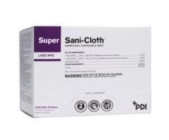 Super Sani-Cloth Surface Disinfectant Cleaner Premoistened Germicidal Manual Pull Wipe 50 Count Individual Packet Alcohol Scent NonSterile