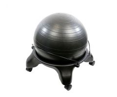 CanDo plastic exercise ball stool/trainer with locking casters, 50 cm ball