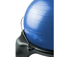 CanDo plastic exercise ball stool/trainer with locking casters, BLUE ball