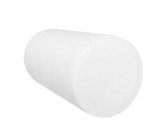 CanDo round foam roller, 6 x 12", white, case of 36