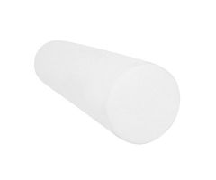 CanDo round foam roller, 3 x 12", white