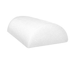 CanDo half-round foam roller, 4 x 12", white