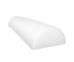CanDo half-round foam roller, 6 x 30", white