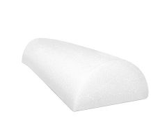 CanDo half-round foam roller, 6 x 24", white
