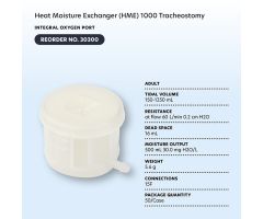 Heat Moisture Exchanger (HME) 1250 Tracheostomy, Integral Ox, Adult, 50/cs
