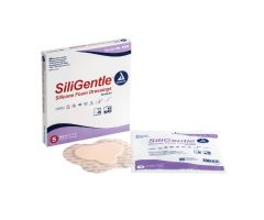 SiliGentle - Silicone Bordered Foam Dressing, Sacral, 7" x 7", 12/5/cs