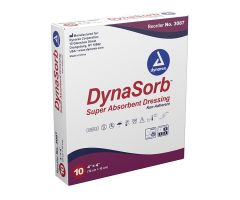 DynaSorb - Super Absorbent Dressing, Non-Adhering, 4" x 4", 12/10/cs