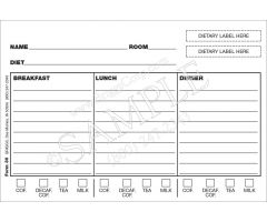 Plastic Diet Card 5" X 3 1/2"