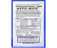 HYPE-WIPES Surface Disinfectant Premoistened Wipe 100 Count Individual Packet Disposable Bleach Scent NonSterile 313239