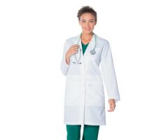 Women's 5-Pocket Full-Length Notebook Lab Coat, White, Size 6