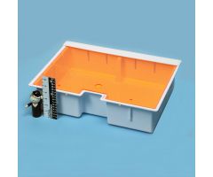 Deep Crash Cart Box w/ Amber Slide-In Lid, 4-3/4"H