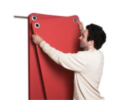 CanDo wall mat hanger, 43"L x8"H x 16"D, 10 capacity