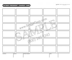 Patient/Resident Charge Card Label Form - 8 1/2 x 11